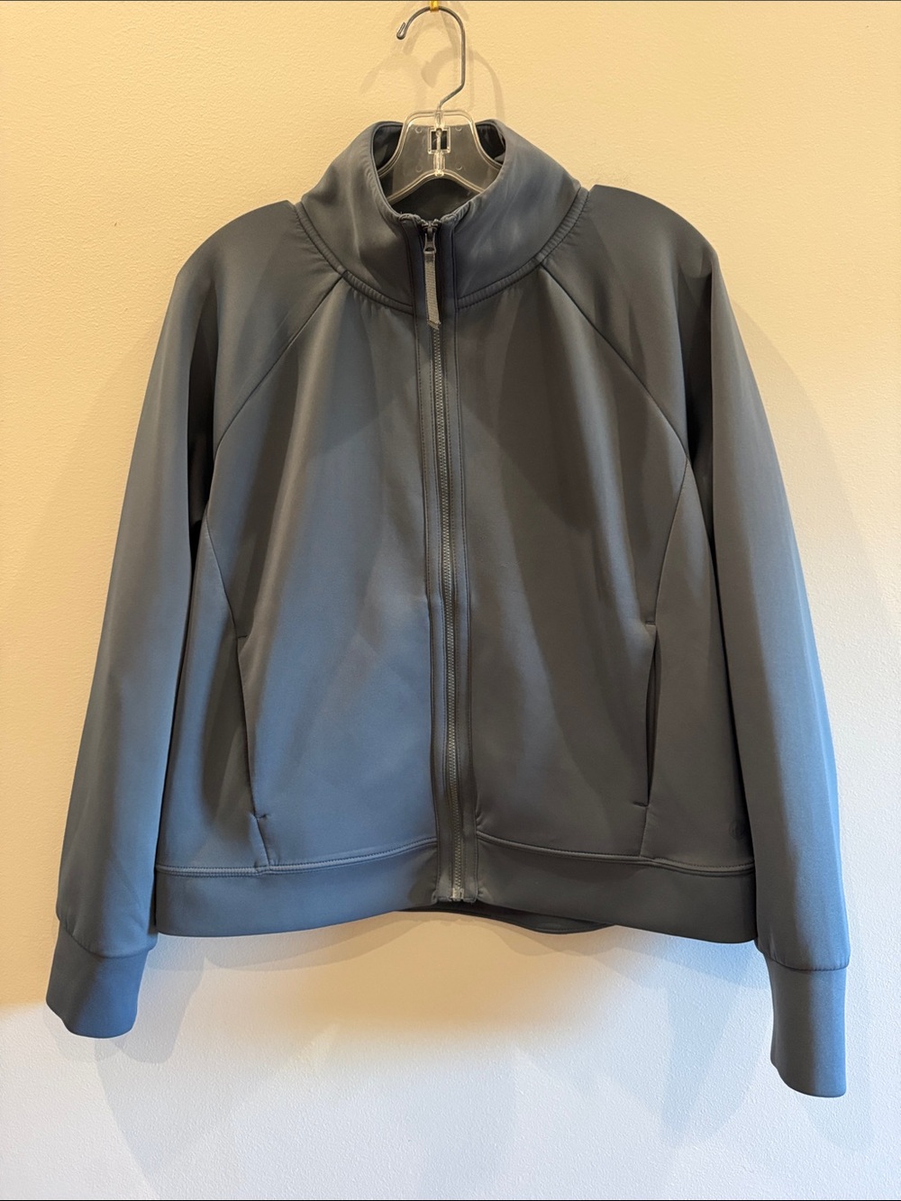 Apana Slate Grey Full-Zip Bomber Jacket